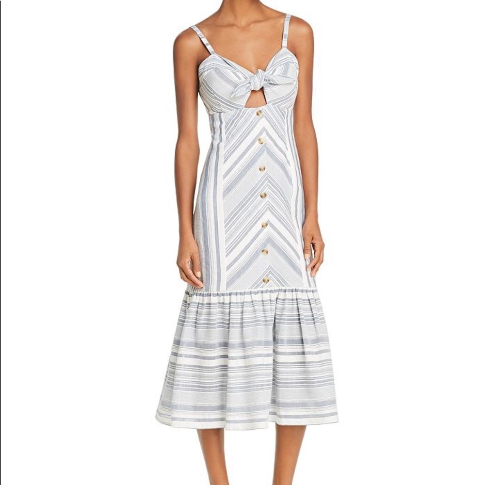 Red Carter Madelyn stripe the front dress